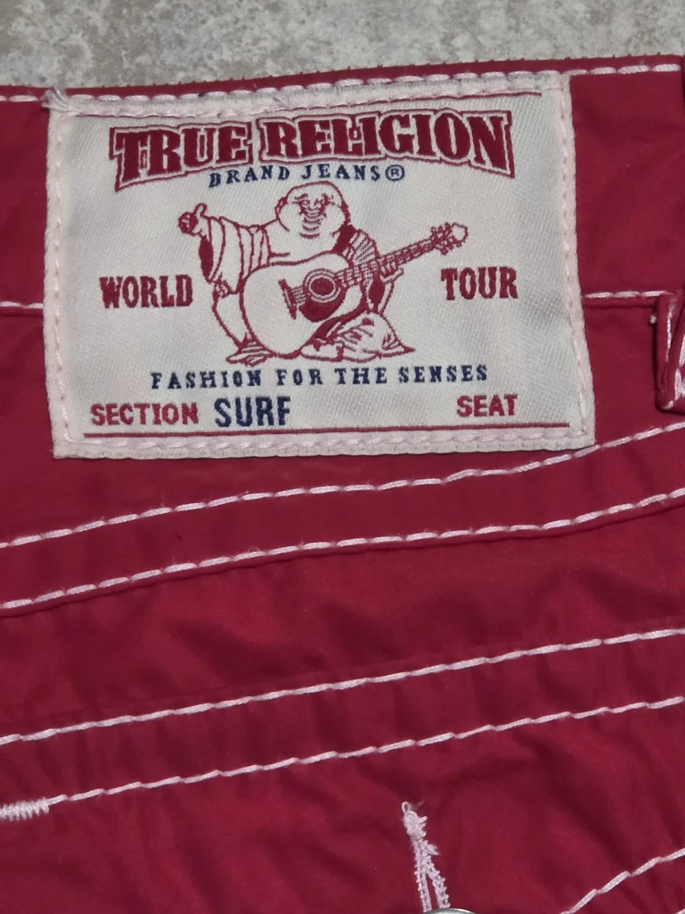 True Religion Men's Red Board Shorts